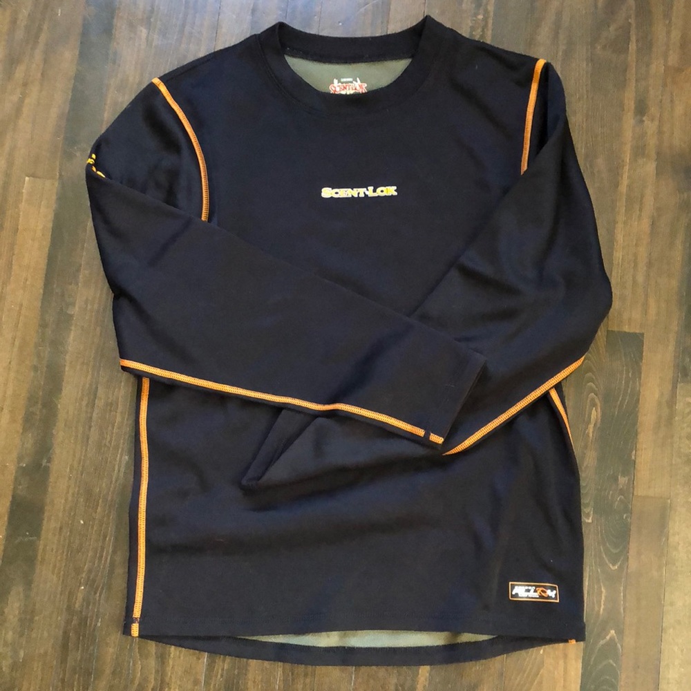 ScentLok Base Layer Top, Size Medium, Black